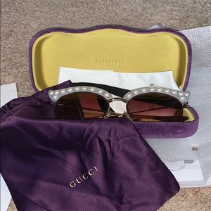 Gucci Embellished Cat Eye Sunglasses